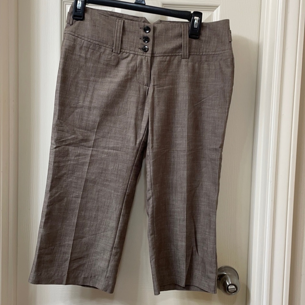 Brown dress pant capris